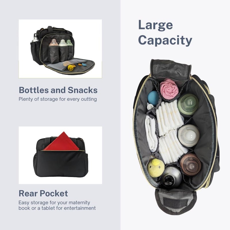 LEQUEEN Baby Changing Bag, Crossbody Nappy Bag, Diaper Satchel for Moms and Dads - Image 3